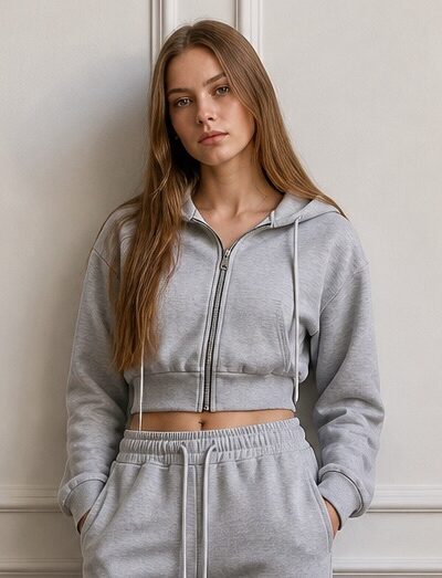 Felpa Crop Must | Grigio