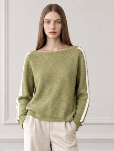Pull fluffy Stripes | Verde